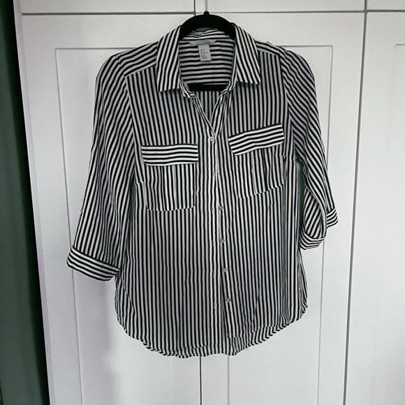 H&M Collar button down striped shirt - Picture 1 of 1